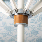The Resort Market Umbrella in Sky Blue | 10' Antique White Frame Resort Market Bundle Business & Pleasure Co. 
