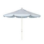 The Resort Market Umbrella in Hanalei Bay Blue Jacquard | Antique White Frame Resort Market Bundle Business & Pleasure Co. 12' 