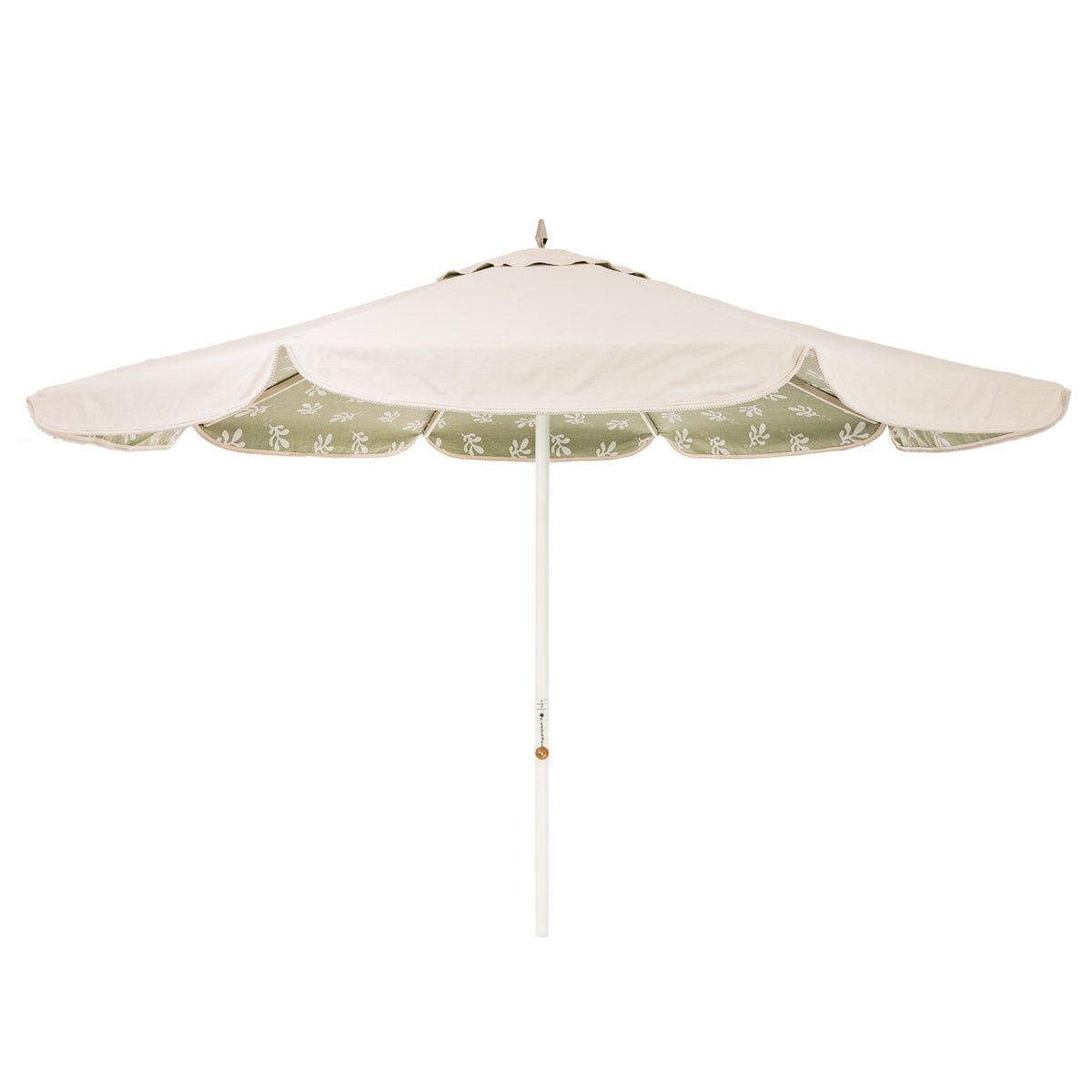 The Resort Market Umbrella in Sandstone | 12' Antique White Frame Bundle Business & Pleasure Co. 