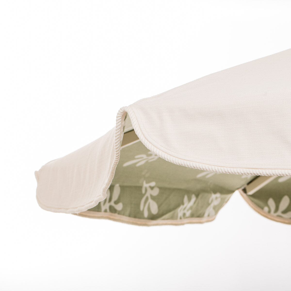The Resort Market Umbrella in Sandstone | 12' Antique White Frame Bundle Business & Pleasure Co. 