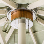 The Resort Market Umbrella in Sandstone | 12' Antique White Frame Bundle Business & Pleasure Co. 