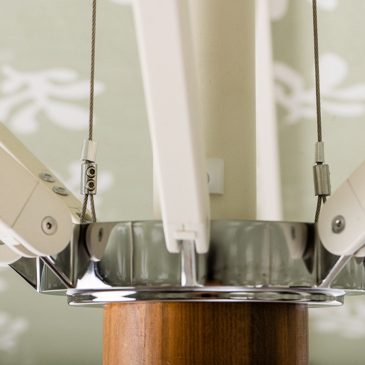 The Resort Market Umbrella in Sandstone | 12' Antique White Frame Bundle Business & Pleasure Co. 