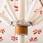 The Resort Market Umbrella in Casa Seaglass Terracotta Red | 12' Antique White Frame Bundle Business & Pleasure Co. 