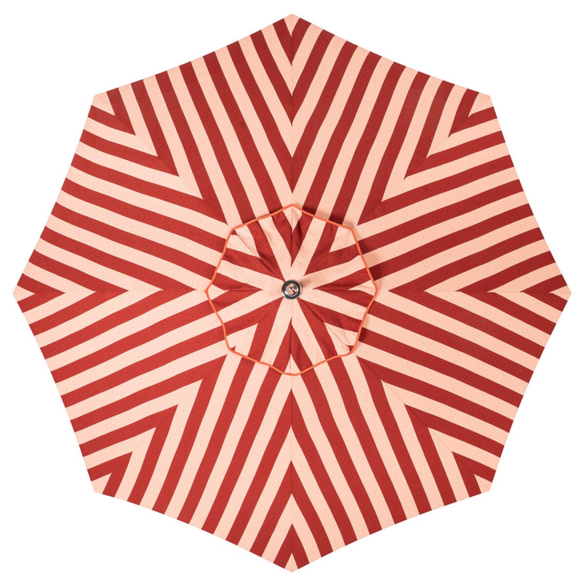 The Resort Market Umbrella - Octagon - Canopy - Terry Terracotta Stripe Resort Market Umbrella Canopy Business & Pleasure Co. 12' 
