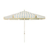 Swatch for The Resort Market Umbrella in Tuuli Stripe Blue | 10' Antique White Frame