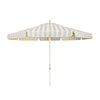 Swatch for The Resort Market Umbrella in Tuuli Stripe Blue | 10' Antique White Frame