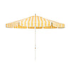 Swatch for The Resort Market Umbrella in Tuuli Stripe Yellow | 10' Antique White Frame