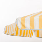 The Resort Market Umbrella in Tuuli Stripe Yellow | 10' Antique White Frame Bundle Business & Pleasure Co. 