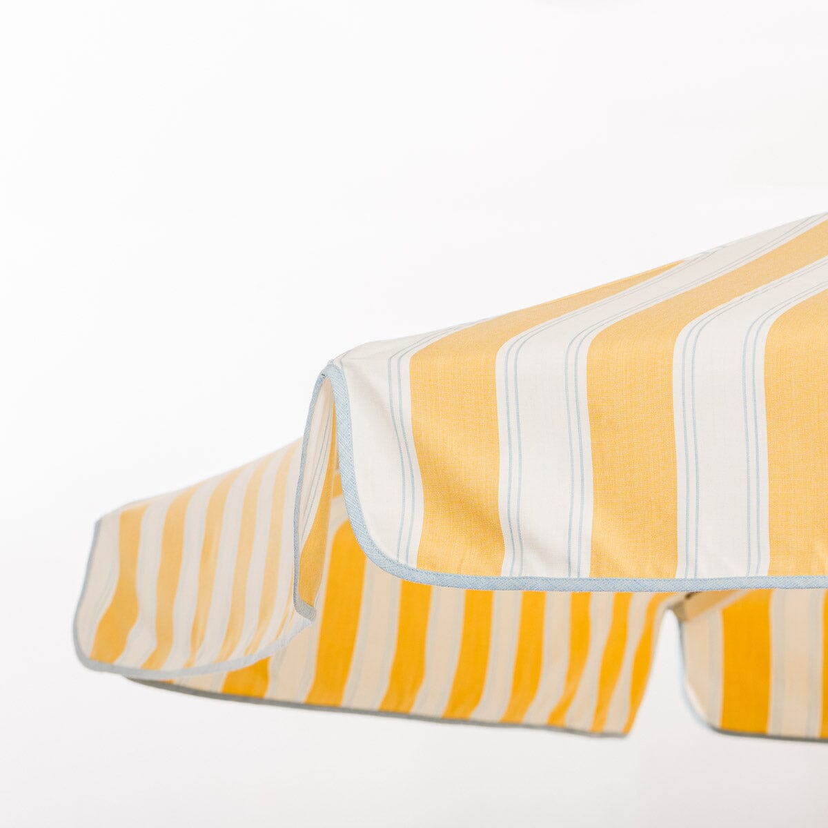 The Resort Market Umbrella in Tuuli Stripe Yellow | 10' Antique White Frame Bundle Business & Pleasure Co. 