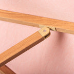 The Resort Market Umbrella in Rivie Pink | 10' Transfer Teak Frame Resort Market Umbrella Business & Pleasure Co. 