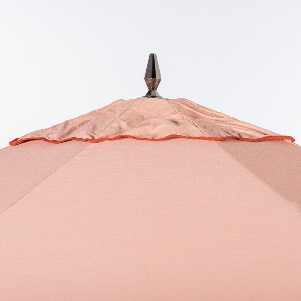 The Resort Market Umbrella in Rivie Pink | 10' Transfer Teak Frame Resort Market Umbrella Business & Pleasure Co. 