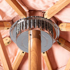 The Resort Market Umbrella in Rivie Pink | 10' Transfer Teak Frame Resort Market Umbrella Business & Pleasure Co. 