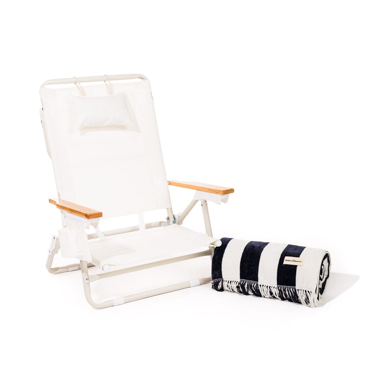 The Holiday Tommy Chair Set - Antique White & Navy Capri Stripe