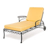 Swatch for The Al Fresco Sun Lounger in Sunbleached Yellow | Vintage Black Frame