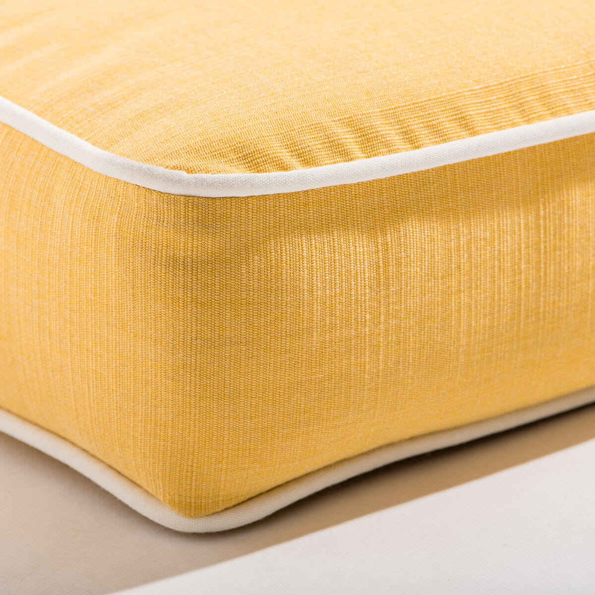 The Al Fresco Sun Lounger in Sunbleached Yellow | Antique White Frame Bundle Business & Pleasure Co. 