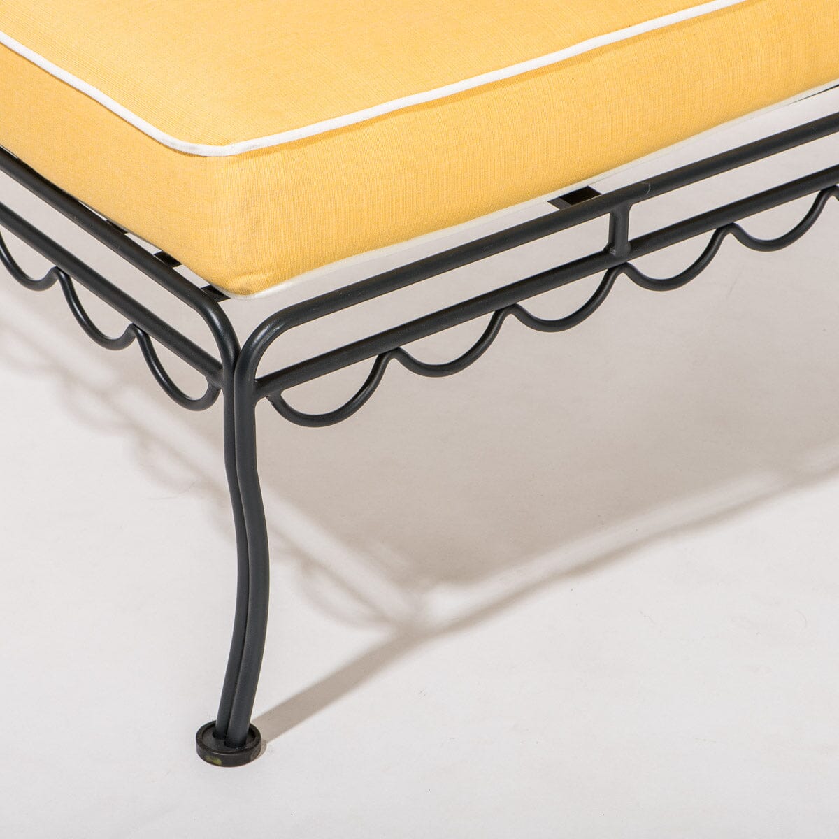 The Al Fresco Sun Lounger in Sunbleached Yellow | Vintage Black Frame Bundle Business & Pleasure Co. 