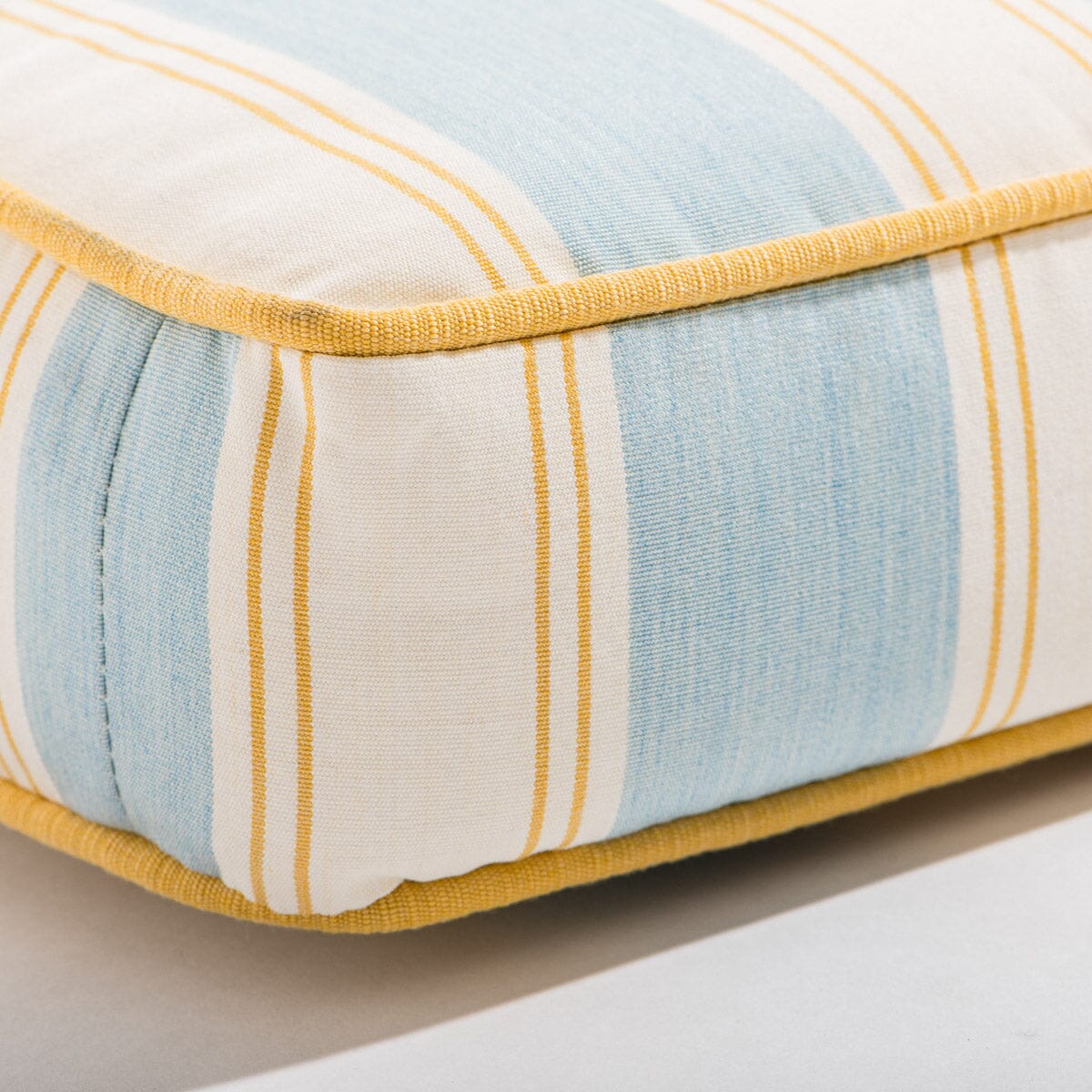 The Al Fresco Sun Lounger in Tuuli Stripe Blue | Vintage Black Frame Bundle Business & Pleasure Co. 