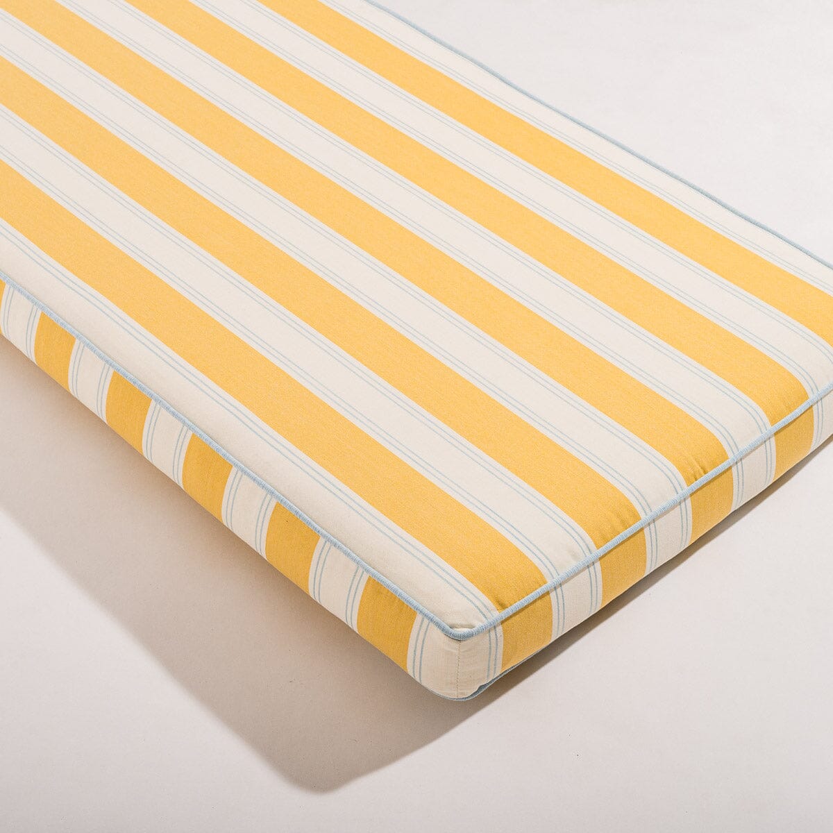 The Al Fresco Sun Lounger in Tuuli Stripe Yellow | Vintage Black Frame Bundle Business & Pleasure Co. 