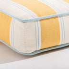 The Al Fresco Sun Lounger in Tuuli Stripe Yellow | Antique White Frame Bundle Business & Pleasure Co. 
