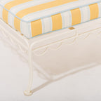 The Al Fresco Sun Lounger in Tuuli Stripe Yellow | Antique White Frame Bundle Business & Pleasure Co. 