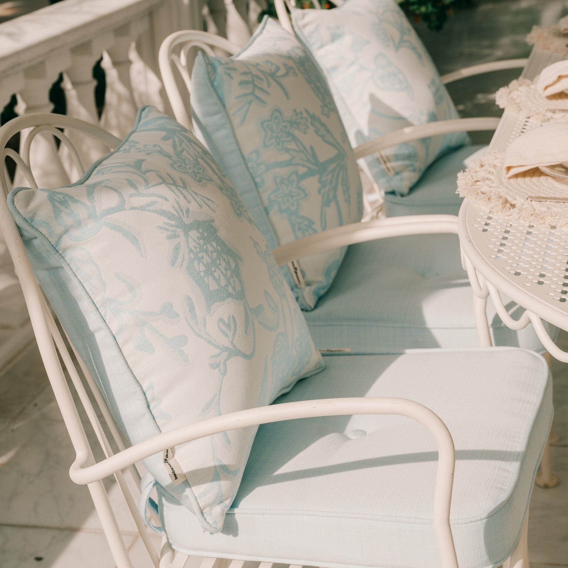 Product image of The Small Square Throw Pillow - Hanalei Bay Blue Jacquard Small Square Throw Business & Pleasure Co. 