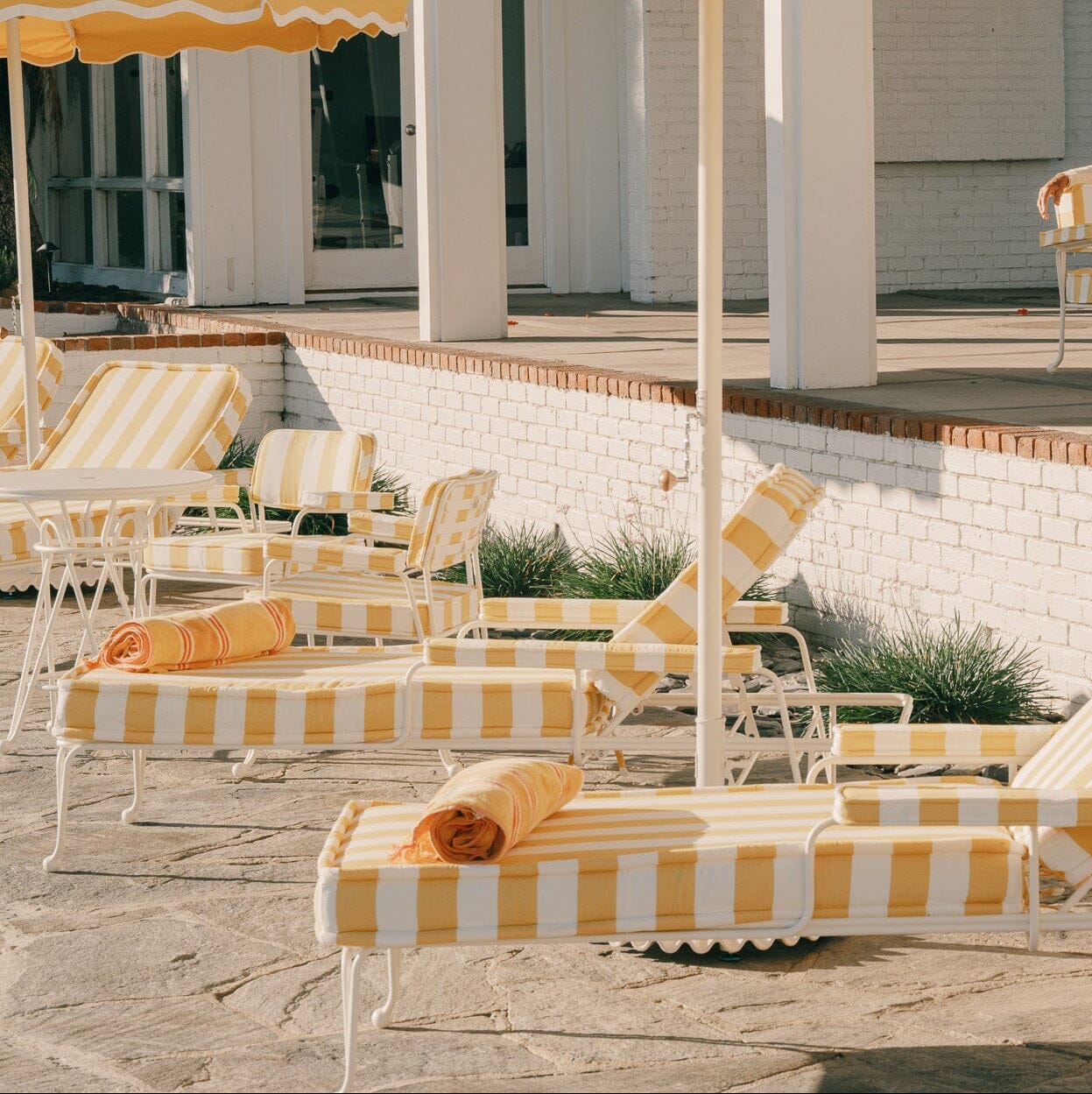 The Beach Towel - Bistro Papaya Stripe Beach Towel Business & Pleasure Co. 