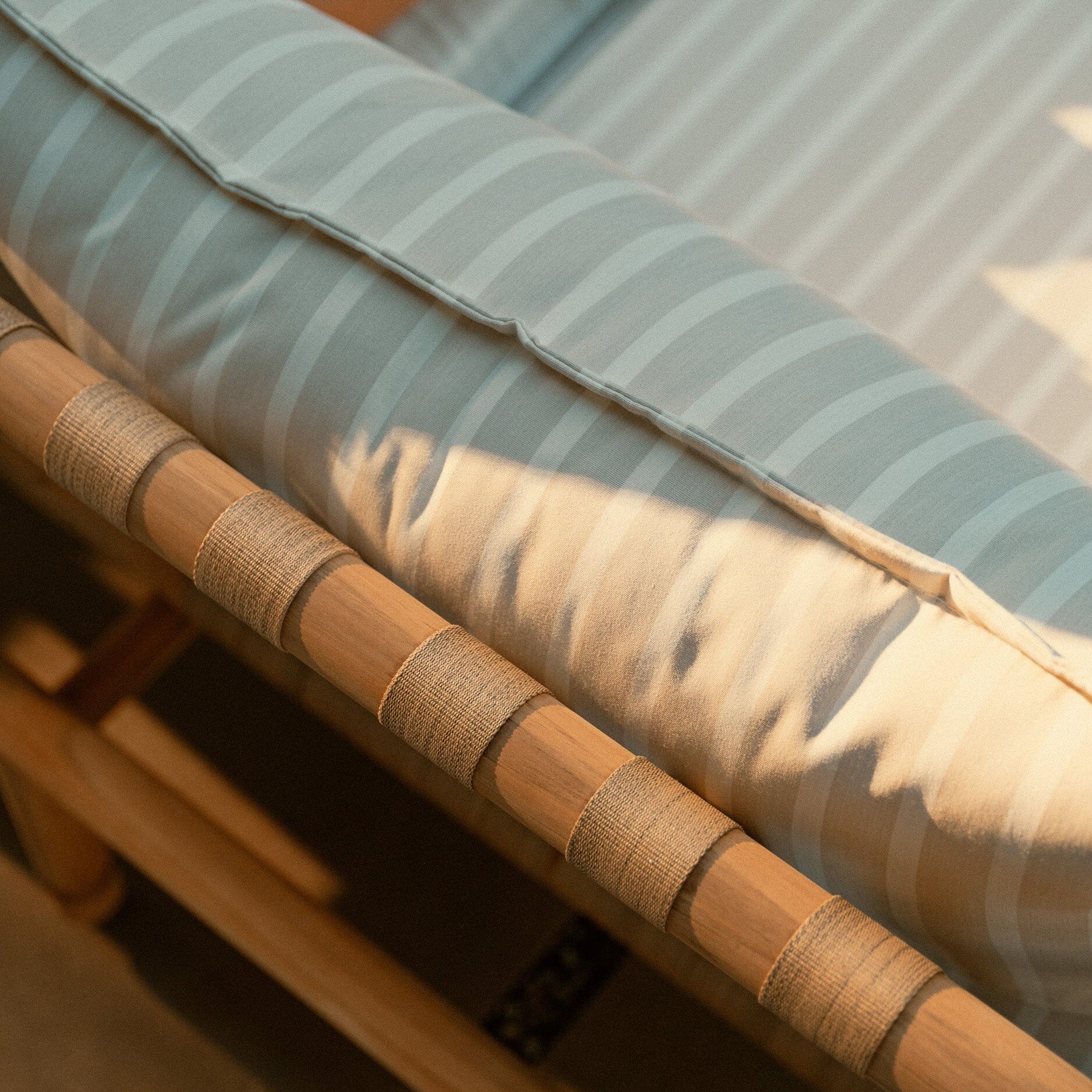 Wes Sofa Kit - Teakwood Gold & Monaco Natural Stripe Wes Sofa Kit Business & Pleasure Co. 