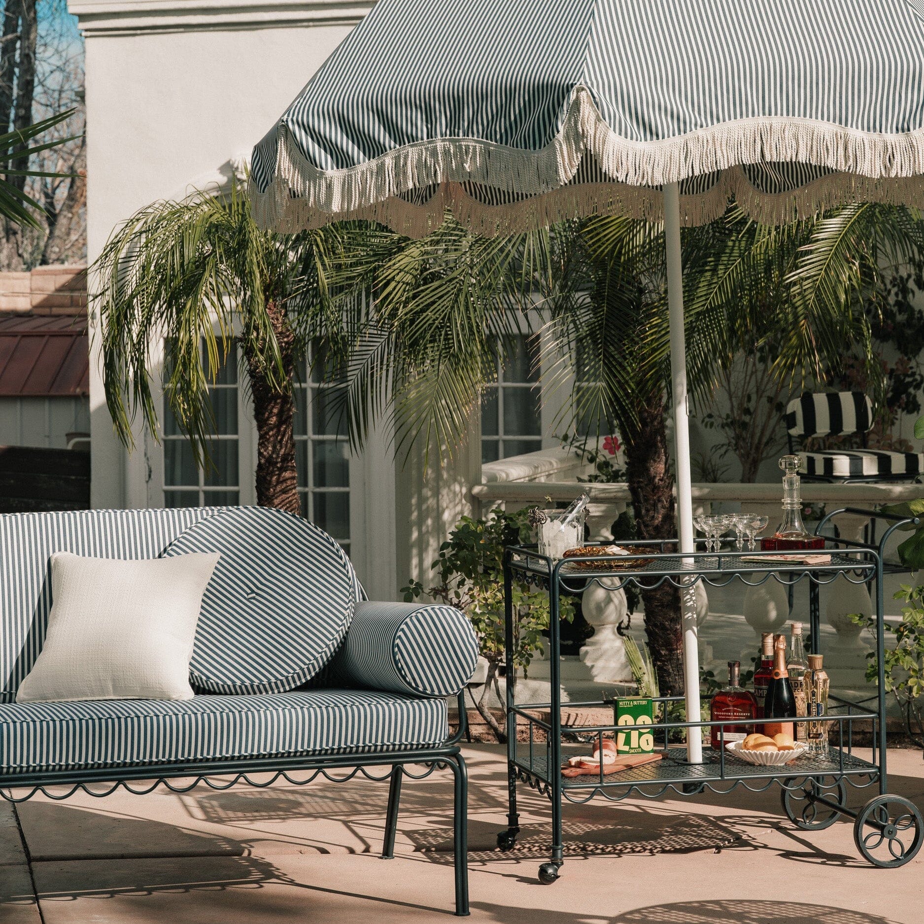 The Al Fresco Bar Cart - Vintage Black Al Fresco Bar Cart Business & Pleasure Co. 
