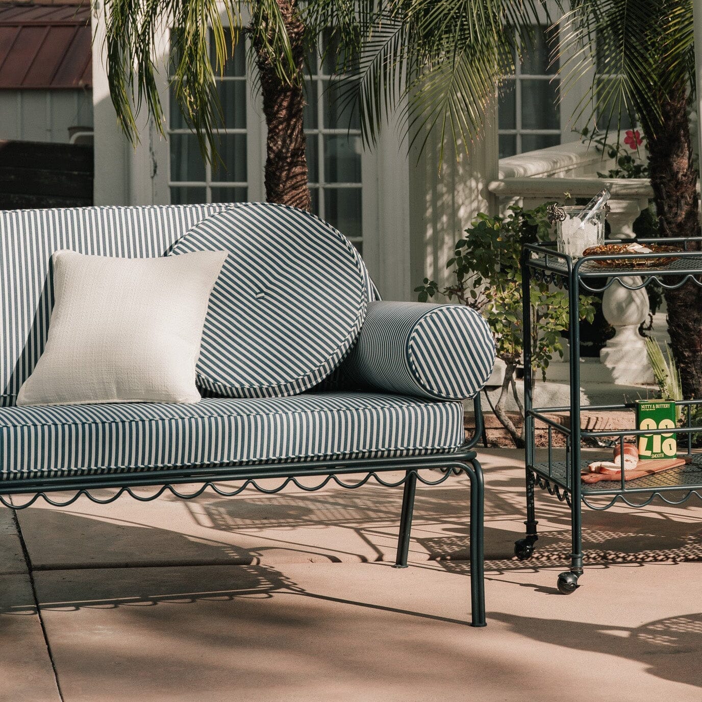 Product image of The Small Square Throw Pillow - Boucle Antique White Small Square Throw Business & Pleasure Co. 