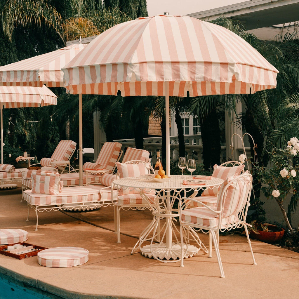 The Patio Umbrella Patio Umbrella Business & Pleasure Co. Crew Pink Stripe 