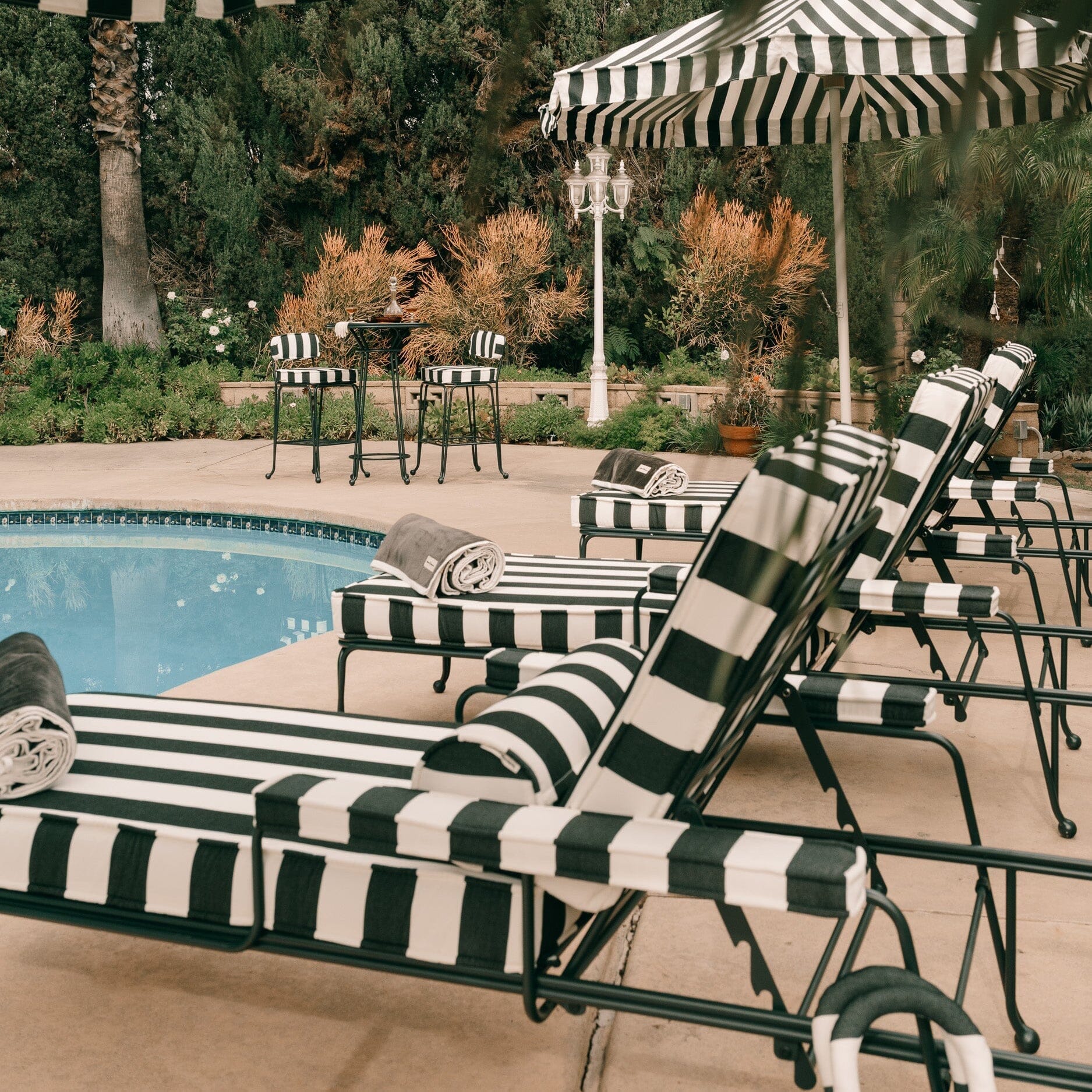 Waterhouse Sun Lounger Kit - Vintage Black & Crew Vintage Black Stripe Waterhouse Sun Lounger Kit Business & Pleasure Co. 