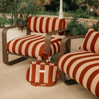 The Cloud Cooler Tote Bag - Terry Terracotta Stripe Cloud Cooler Tote Bag Business & Pleasure Co. 