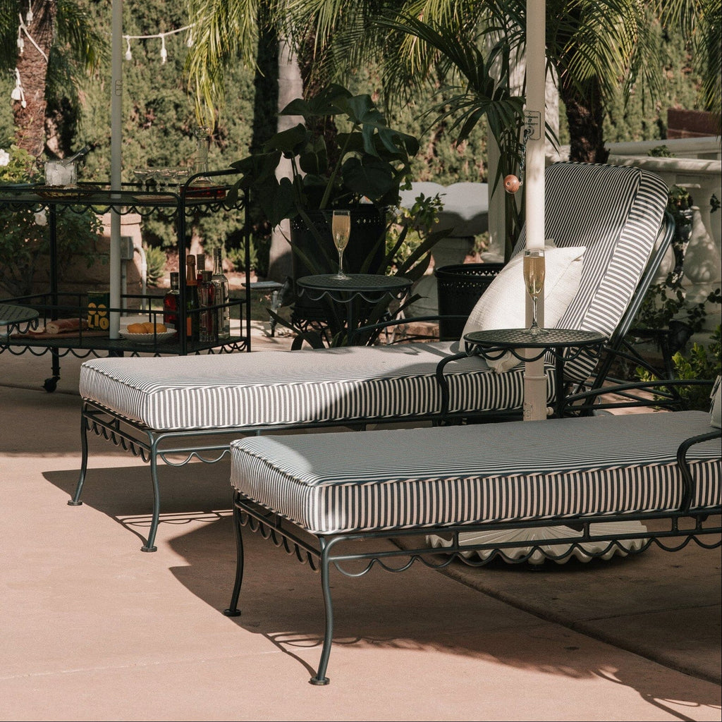Al Fresco Sun Lounger Kit - Vintage Black & Lauren's Navy Stripe Al Fresco Sun Lounger Kit Business & Pleasure Co. 
