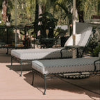 Al Fresco Sun Lounger Kit - Vintage Black & Lauren's Navy Stripe Al Fresco Sun Lounger Kit Business & Pleasure Co. 