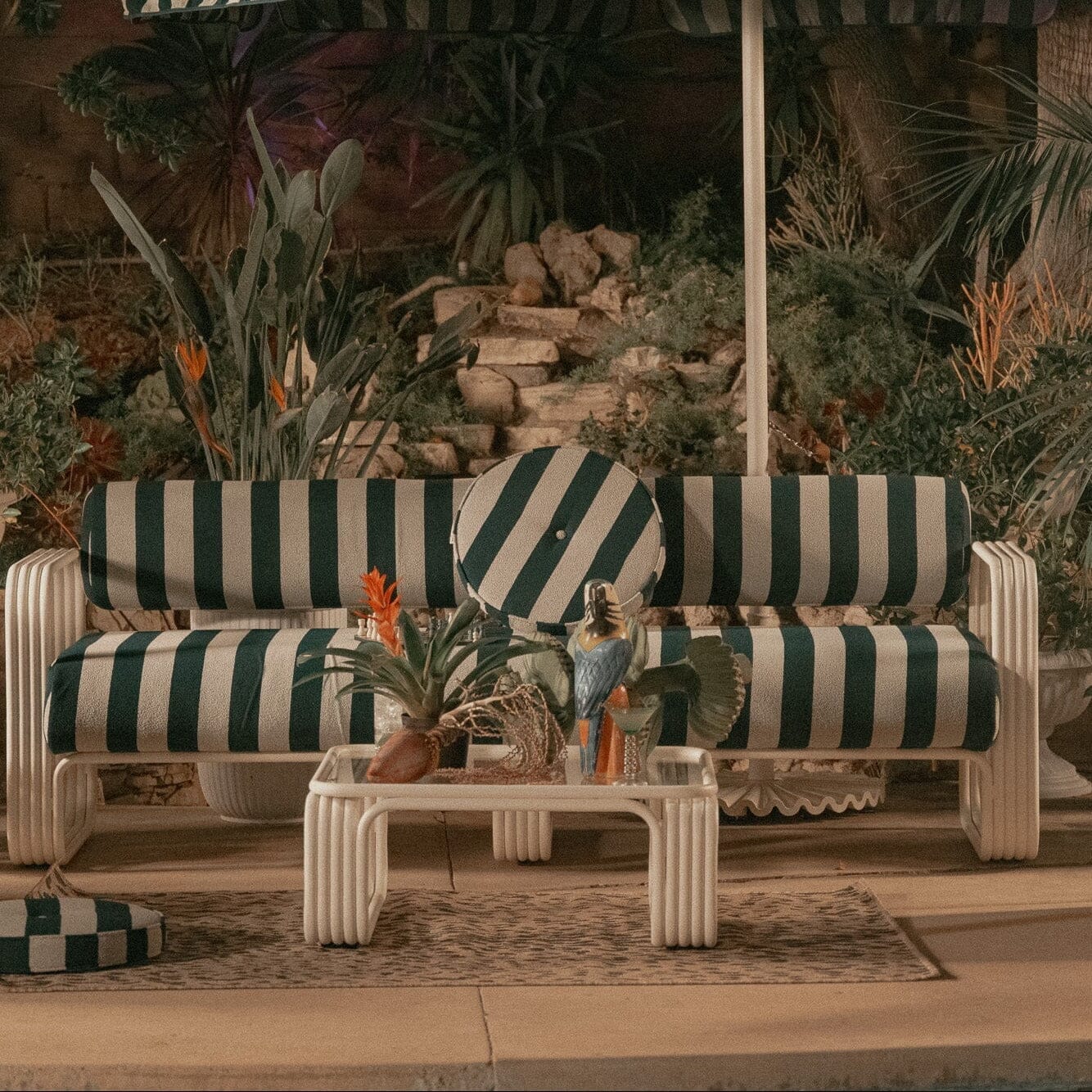 Contini Sofa Kit - Antique White & Terry Green Stripe Contini Sofa Kit Business & Pleasure Co. 