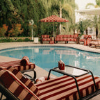 The Sun Lounger Slip Cover - Terry Terracotta Stripe Sun Lounger Slip Cover Business & Pleasure Co. 