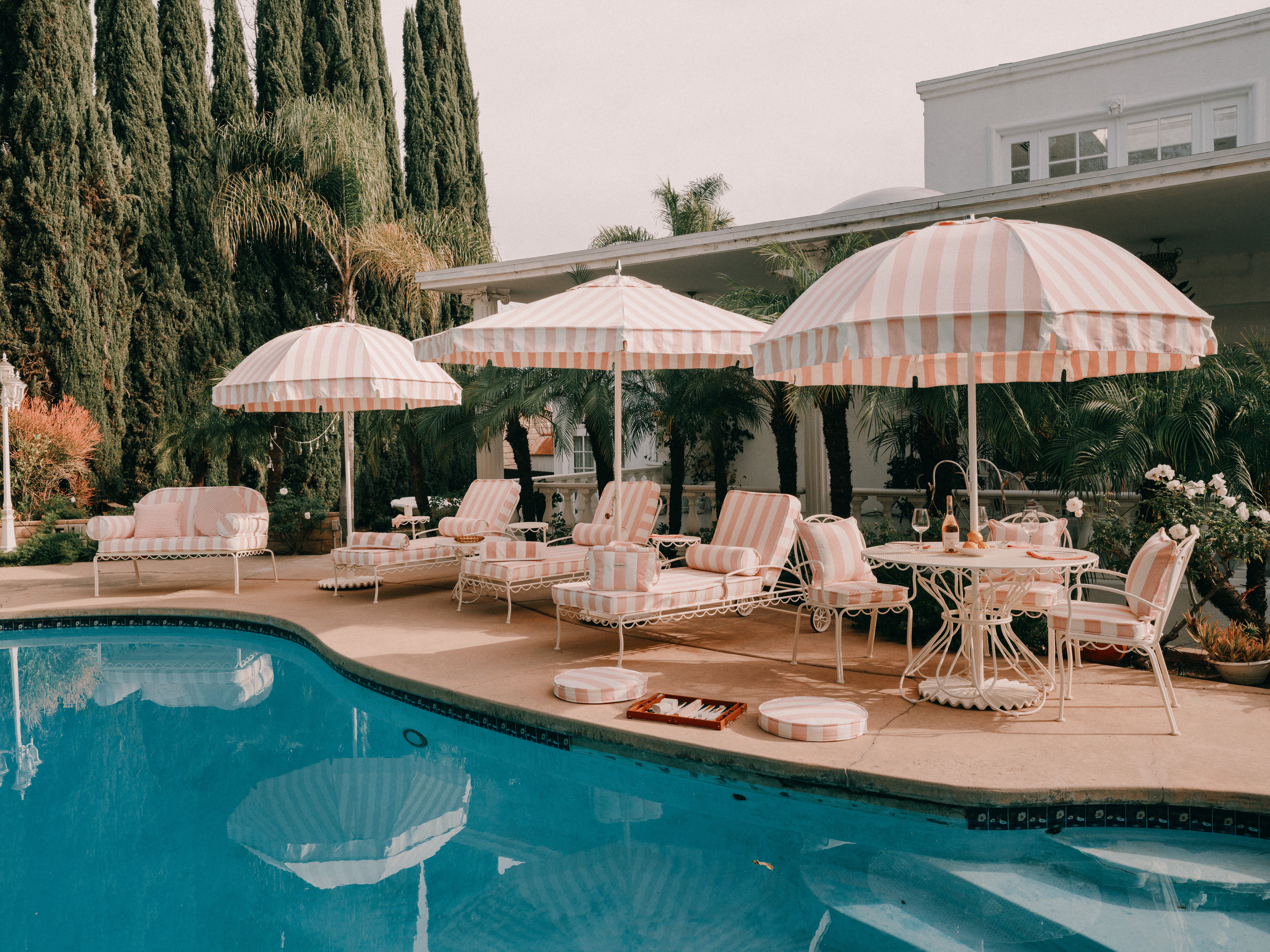 Business and Pleasure Co cotton canvas umbrella and chairs