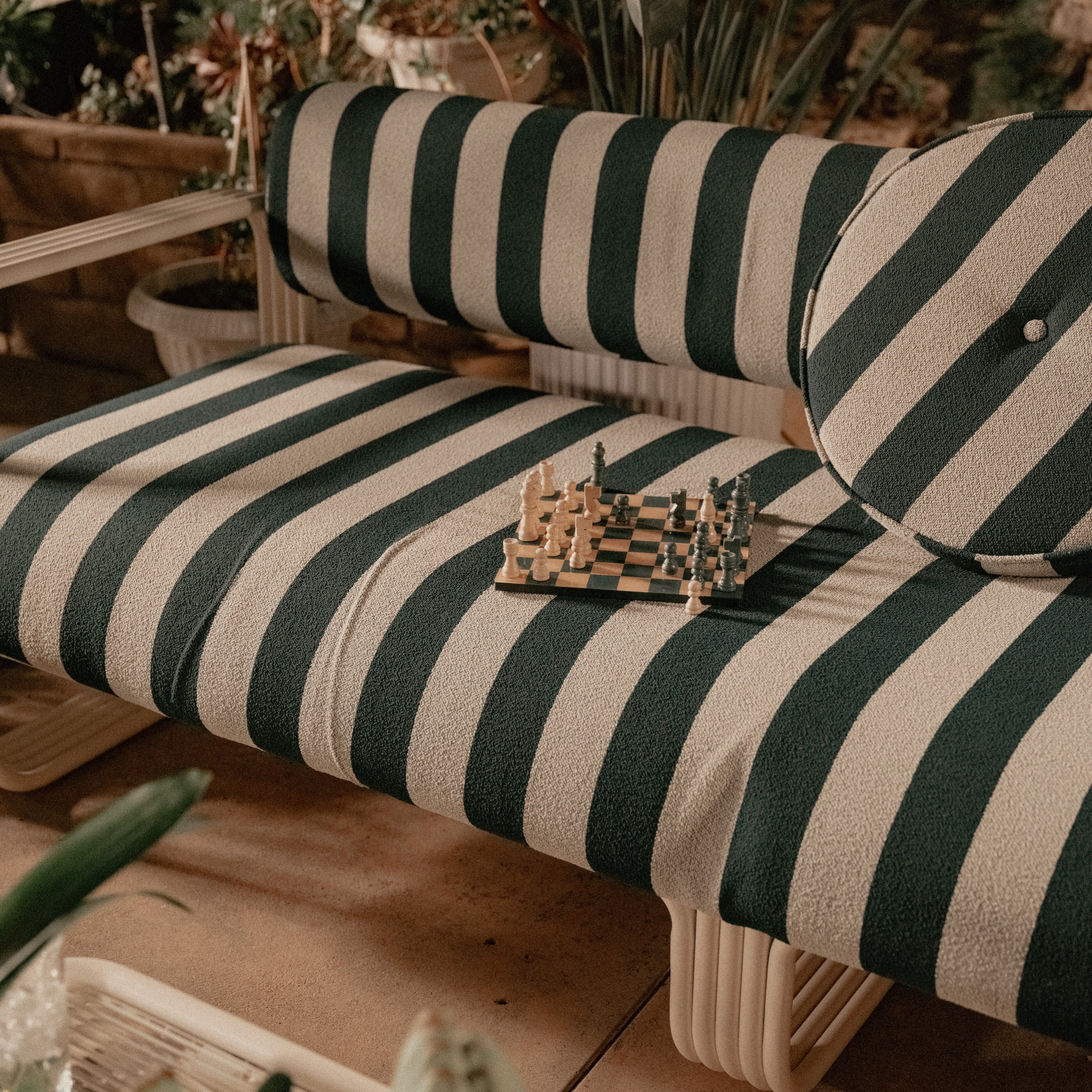 Contini Sofa Kit - Antique White & Terry Green Stripe Contini Sofa Kit Business & Pleasure Co. 