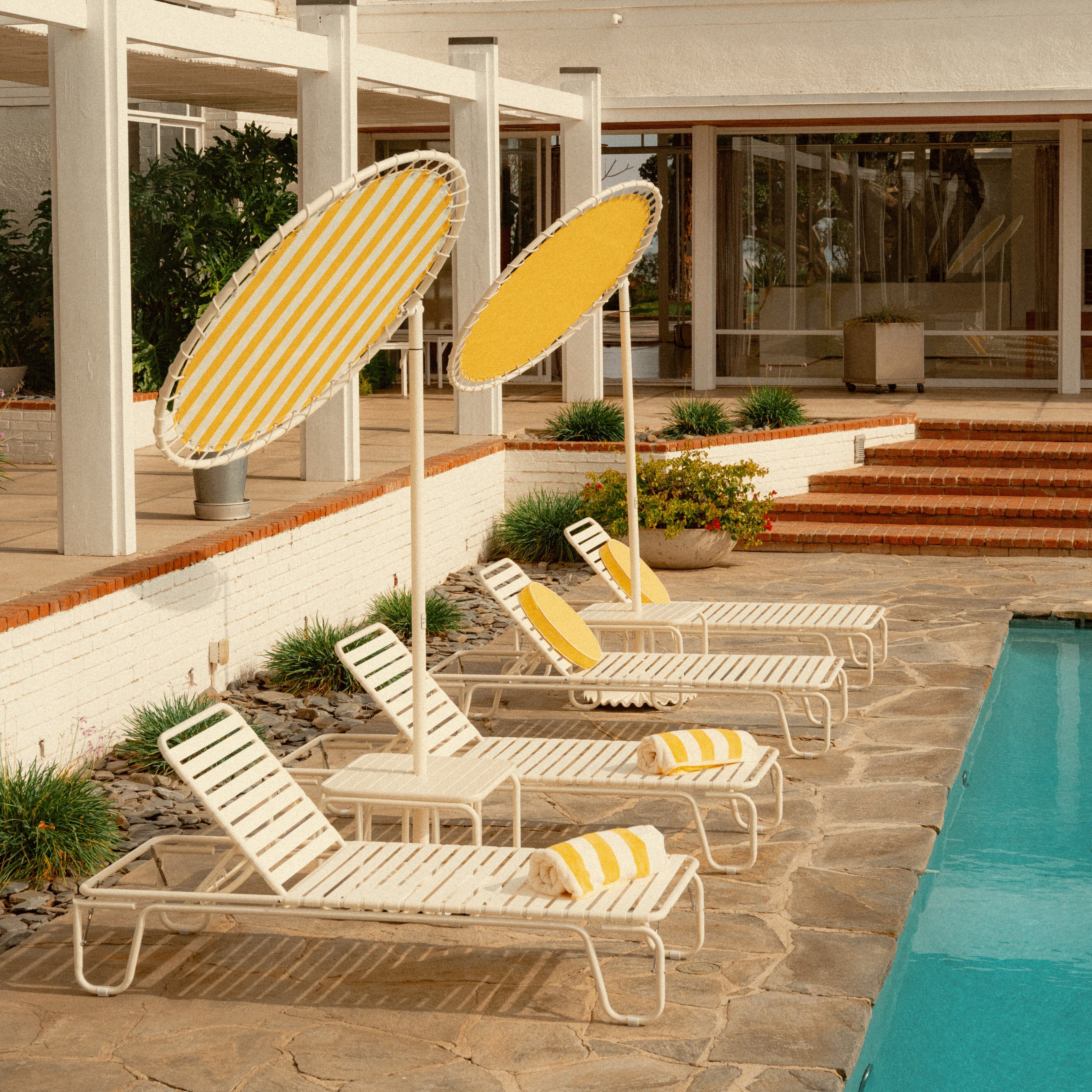 The Sunliner Lounger - Antique White Sunliner Lounger Business & Pleasure Co. 