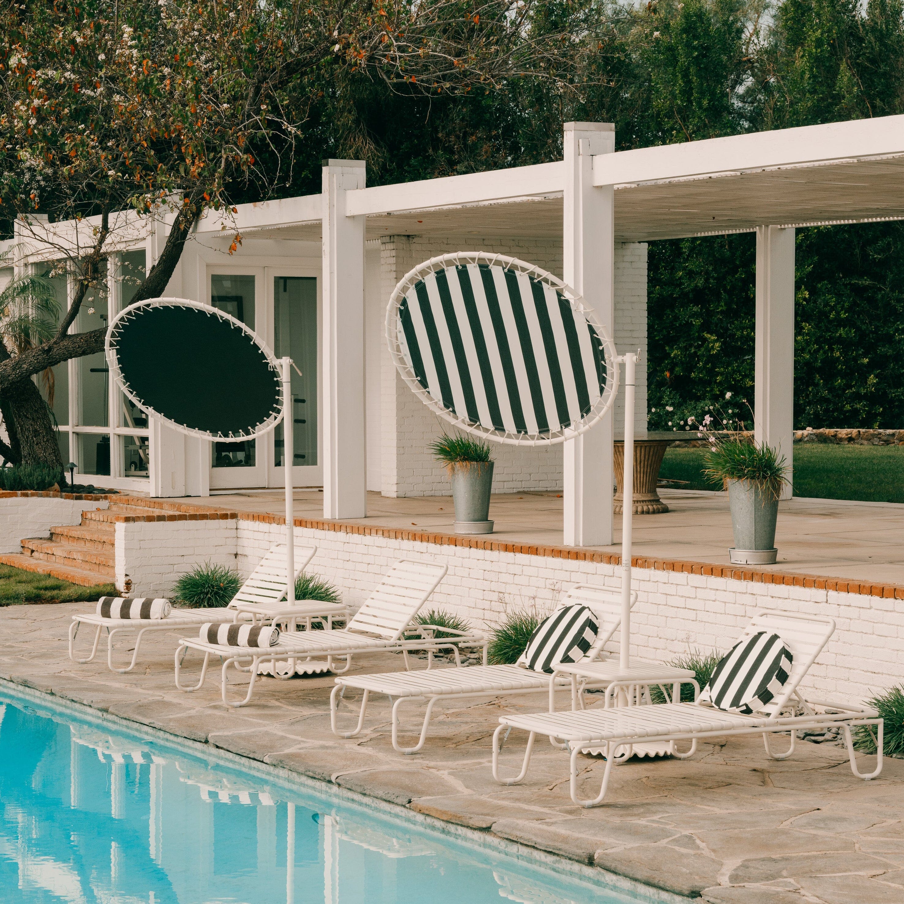 Product image of The Circular Pillow - Crew Vintage Black Stripe Circular Pillow Business & Pleasure Co. 