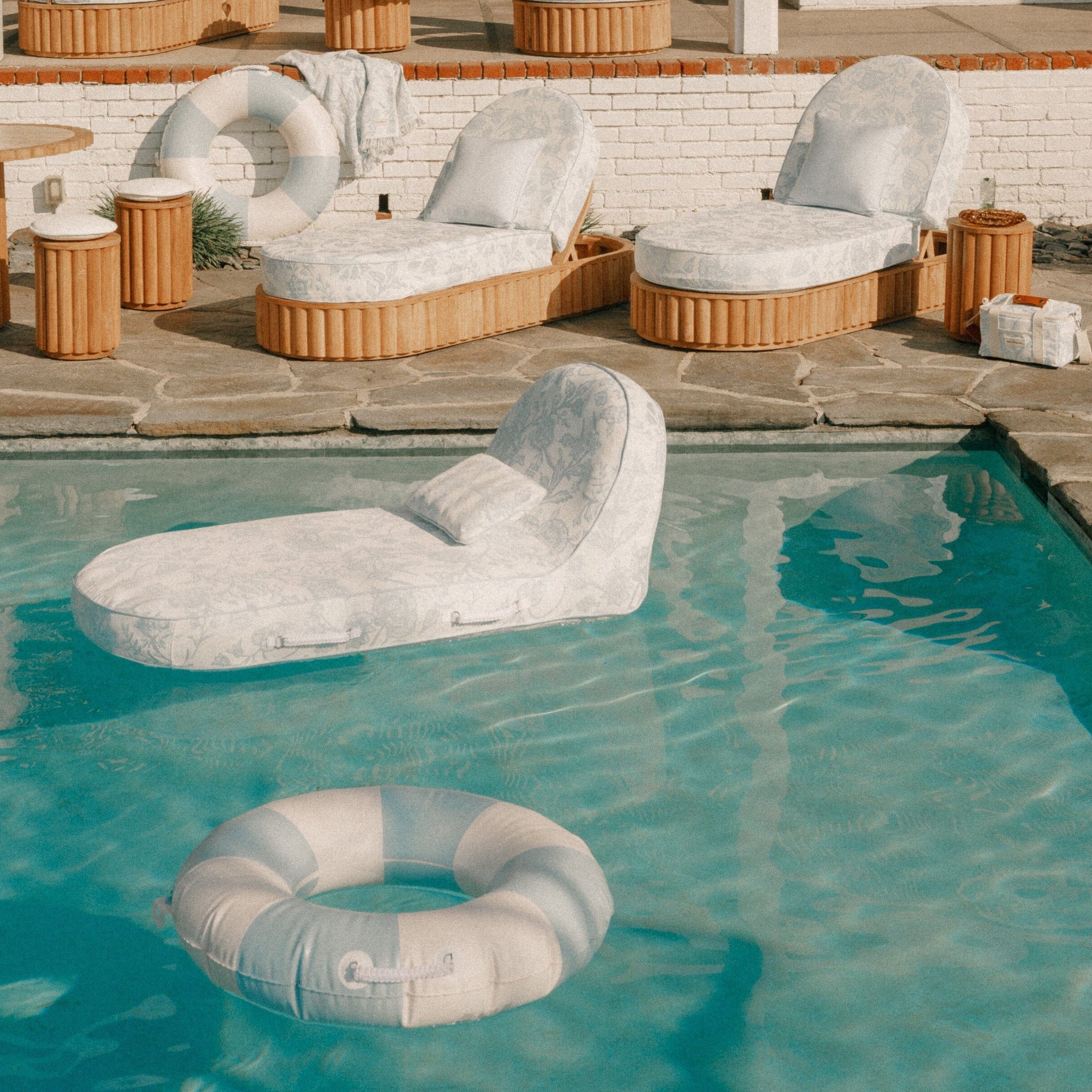 Product image of The Pool Lounger - Hanalei Bay Blue Jacquard Pool Lounger Business & Pleasure Co. 