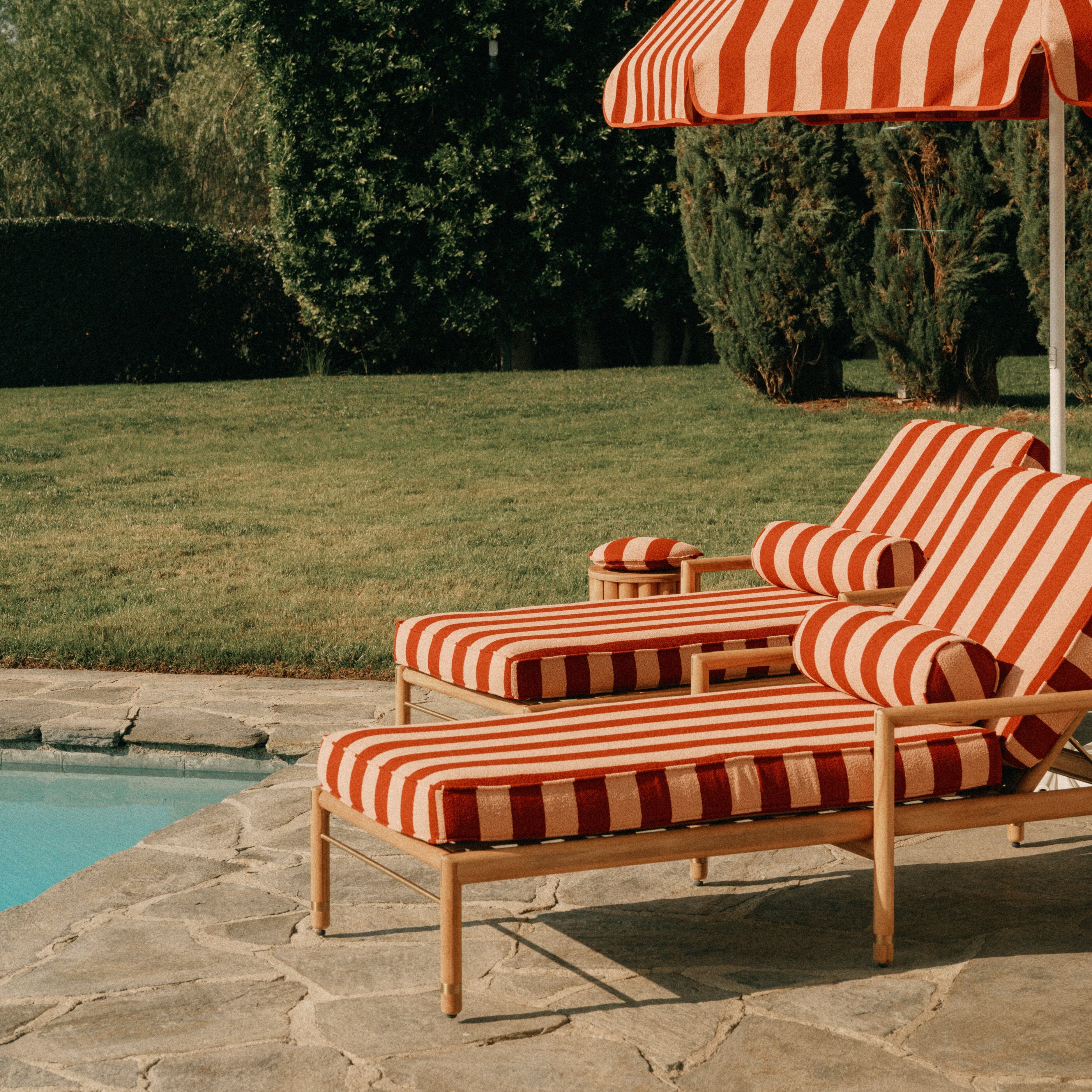 The Wes Sun Lounger - Frame - Teakwood Gold Wes Sun Lounger Business & Pleasure Co. 