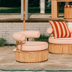 Daisy Accent Swivel Chair Kit - Teakwood & Rivie Pink Daisy Accent Chair Kit Business & Pleasure Co. 