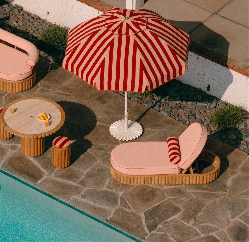 Daisy Sun Lounger Slip Cover Daisy Sun Lounger Slip Cover Business & Pleasure Co. Rivie Pink 