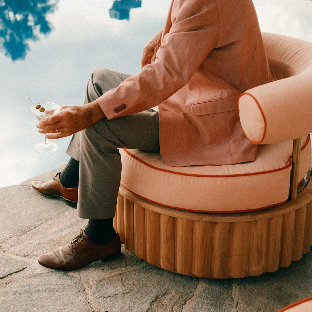 The Daisy Accent Swivel Chair - Frame - Teakwood Daisy Accent Chair Business & Pleasure Co. 