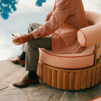 The Daisy Accent Swivel Chair - Frame - Teakwood Daisy Accent Chair Business & Pleasure Co. 