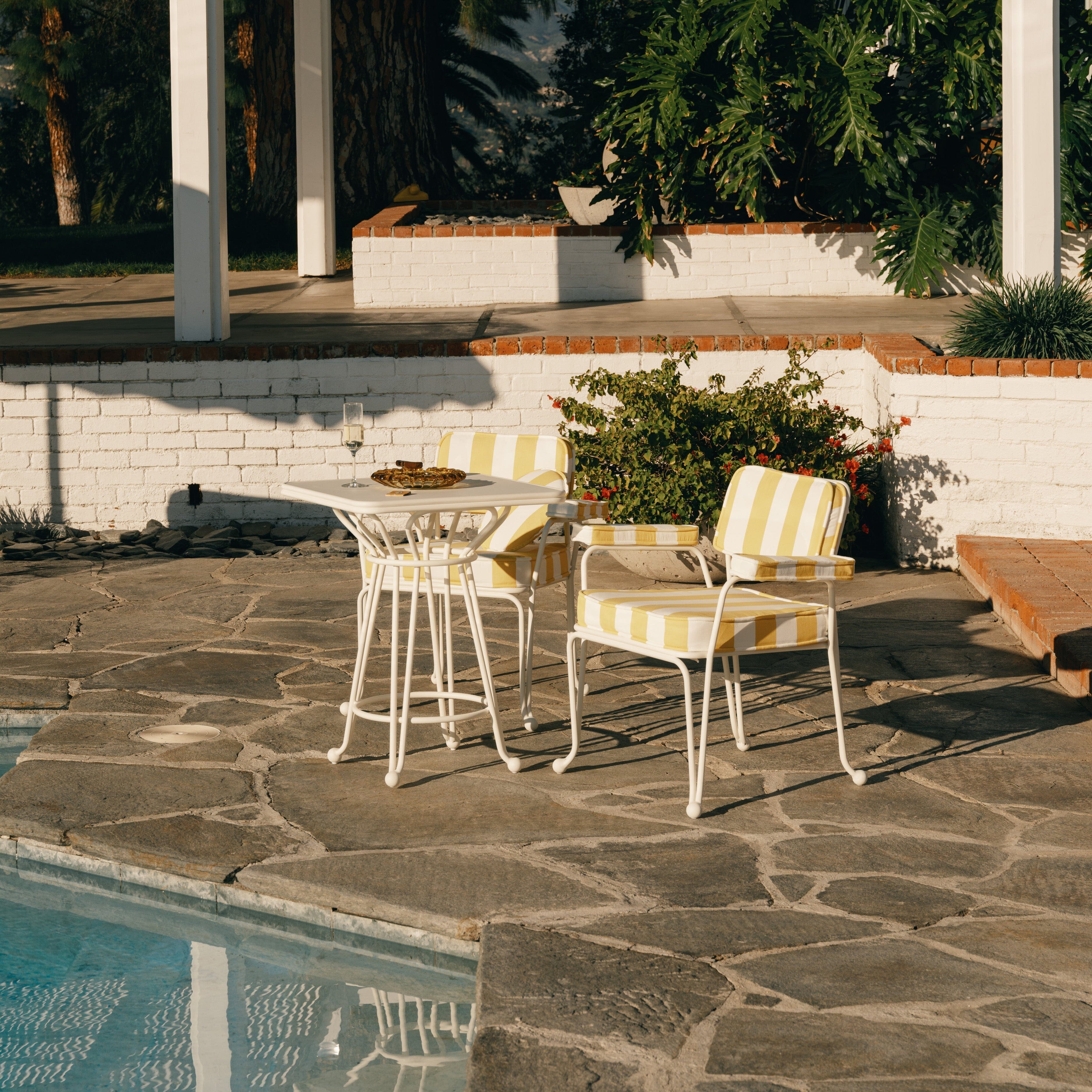 The Waterhouse Square Cafe Table - Antique White Waterhouse Cafe Table Business & Pleasure Co. 