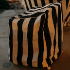 Dining Chair Cover - Crew Vintage Black Stripe Dining Chair Cover Business & Pleasure Co. 