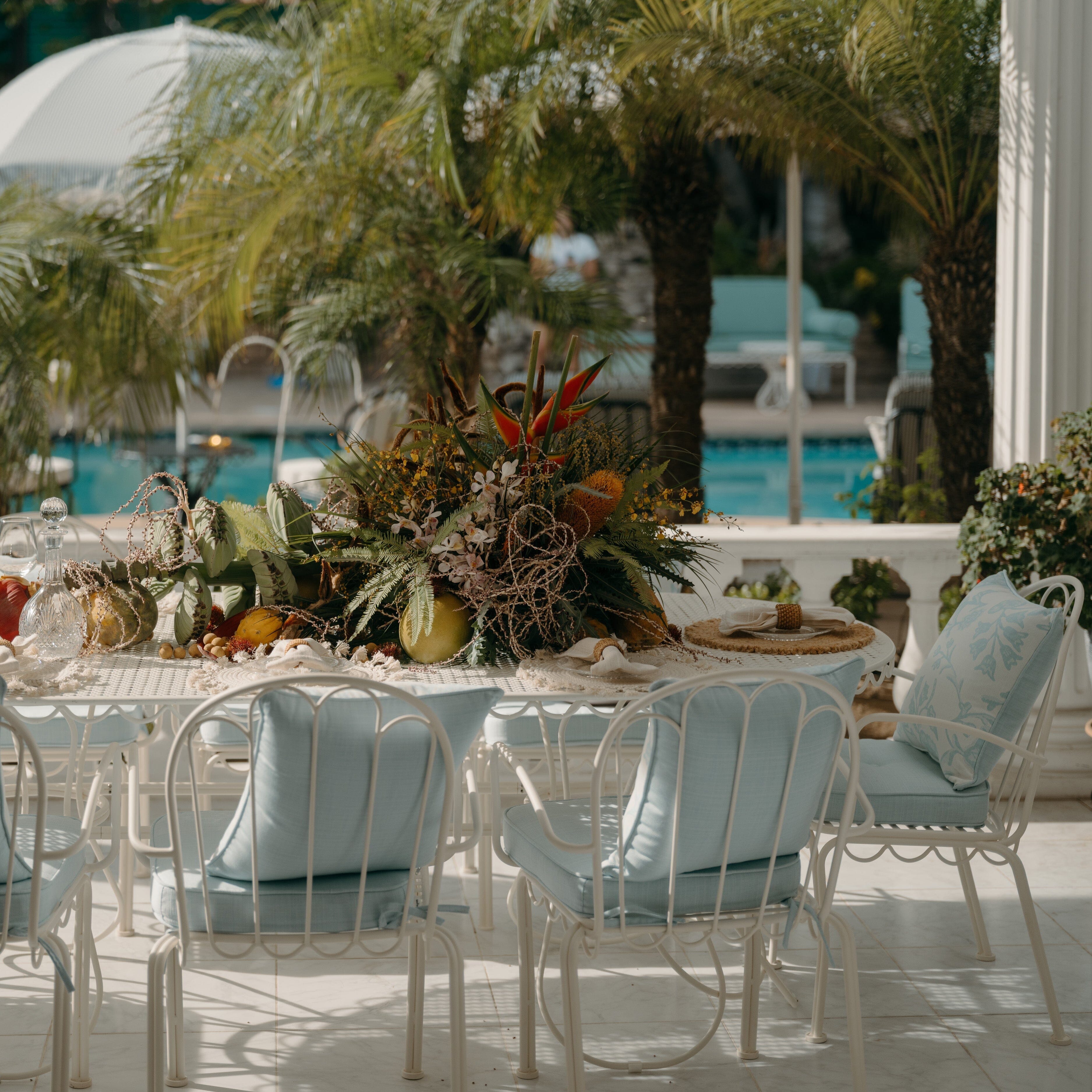 Product image of Al Fresco Dining Chair Kit - Antique White & Sky Blue Al Fresco Dining Chair Kit Business & Pleasure Co. 