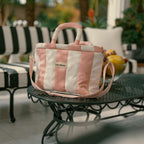 The Cloud Cooler Tote Bag - Crew Pink Stripe Cloud Cooler Tote Bag Business & Pleasure Co. 